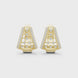 Diamond geometric openwork earrings in gold by Signora Jewels