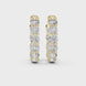 Diamond inside-out hoop earrings with round brilliant diamonds