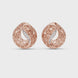 Diamond dome stud earrings in gold with pavé diamonds