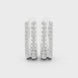 Diamond hoop stud earrings