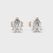 Pear cut solitaire diamond stud earrings in gold with lab grown diamonds
