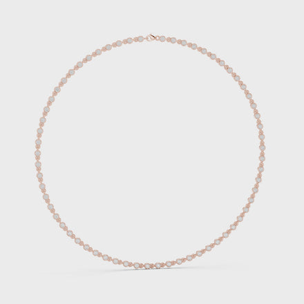 Bezel set diamond tennis necklace