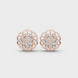 Elegant floral diamond stud earrings
