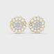 Diamond floral cluster stud earrings in gold by Signora Jewels