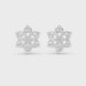 Snowflake diamond stud earrings in gold with round lab grown diamonds