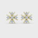Diamond floral starburst stud earrings in gold by Signora Jewels
