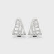 Diamond geometric statement earrings in gold by Signora Jewels