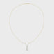 Diamond criss cross necklace with V shape pendant design
