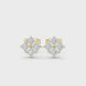 Princess diamond stud earrings