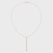 Diamond drop necklace with vertical line pendant design