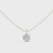 Classic round cut solitaire diamond pendant in gold with lab grown diamond by Signora Jewels