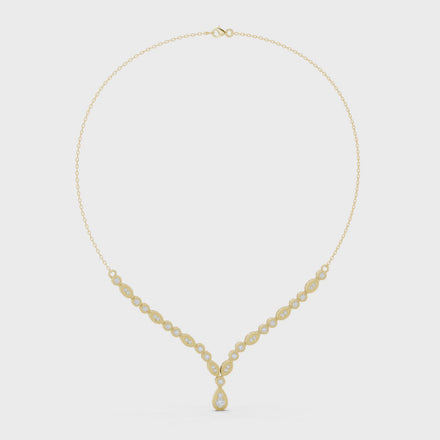 Pear drop diamond necklace