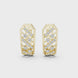 Geometric diamond hoop earrings