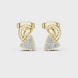 Diamond swirl floral stud earrings in gold by Signora Jewels