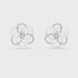 Floral diamond stud earrings in gold with round lab grown diamonds