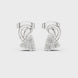 Diamond swirl floral stud earrings in gold by Signora Jewels