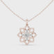 Floral diamond pendant in gold with lab grown diamonds by Signora Jewels