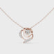Swirl diamond pendant in gold with lab grown diamonds by Signora Jewels