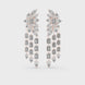 Luxury multi shape lab grown diamond chandelier earrings in gold with emerald, pear and marquise diamonds by Signora Jewels