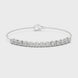 Minimal round lab grown diamond chain bracelet in yellow gold white gold and rose gold with elegant fine jewelry styling