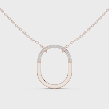 Teardrop diamond pendant in gold with lab grown diamonds by Signora Jewels