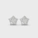 Star shape diamond earrings for women