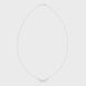 Round diamond curve necklace with minimal curved pendant design