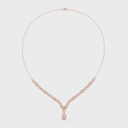Pear drop diamond necklace