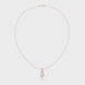 Solitaire twist diamond pendant necklace