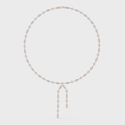 Marquise diamond drop necklace with dangling design