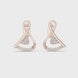Swirl diamond stud earrings in gold with round lab grown diamonds