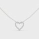Minimal open heart diamond pendant in gold with lab grown diamonds by Signora Jewels