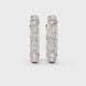 Diamond inside-out hoop earrings with round brilliant diamonds