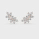 Floral marquise and pear cut lab grown diamond earrings in gold by Signora Jewels