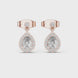 Pear halo lab grown diamond stud earrings in gold by Signora Jewels