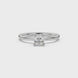 Asscher cut gemstone solitaire ring in gold with four-prong setting