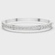 Channel set lab grown diamond bangle bracelet in yellow gold white gold and rose gold with sleek round diamond design