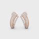 Diamond crossover hoop earrings in gold by Signora Jewels