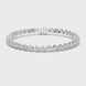 Classic round lab grown diamond bracelet in yellow gold white gold and rose gold with sleek tennis bracelet design
