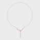 Diamond floral drop necklace with leaf motif pendant design