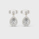 Pear halo lab grown diamond stud earrings in gold by Signora Jewels