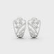 Diamond heart inspired earrings in gold by Signora Jewels