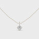 Minimal cushion cut solitaire diamond pendant in gold with lab grown diamond by Signora Jewels