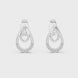 Teardrop diamond stud earrings in gold with round lab grown diamonds