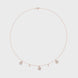 Diamond charm station necklace