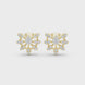 Floral diamond stud earrings