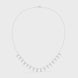 Baguette diamond necklace with delicate fringe drop design