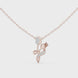 Tulip flower diamond pendant in gold with lab grown diamonds by Signora Jewels