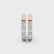 Emerald cut diamond hoop earrings for women