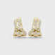 Diamond geometric floral earrings in gold by Signora Jewels